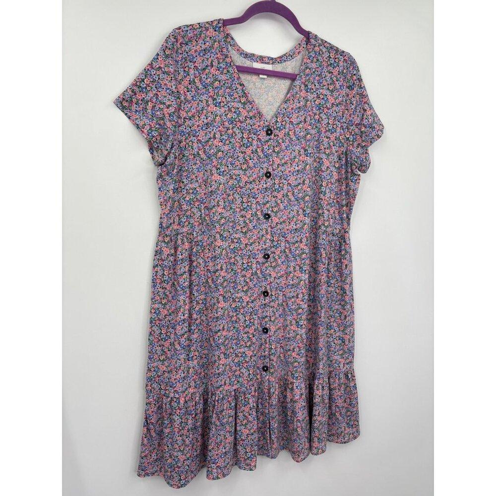 J. Jill Floral Button-Down Dress - Multicolor - Picture 2 of 4